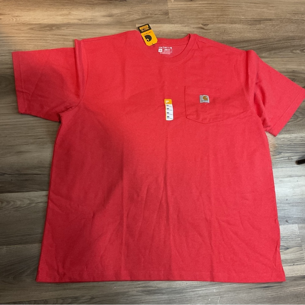 Carhartt Orange Short Sleeve Shirt Size 2XL NWT - Picture 2 of 6
